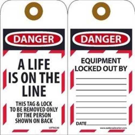 NMC TAGS, A LIFE IS ON THE LINE, 6 X LOTAG30